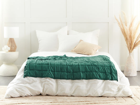 Gewichtsdecke smaragdgrün 100 x 150 cm 4 kg NEREID