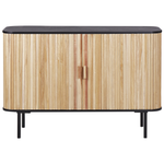 Schrank LINDON Paulownia-Holz 81 cm Braun / Schwarz