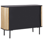 Schrank LINDON Paulownia-Holz 81 cm Braun / Schwarz