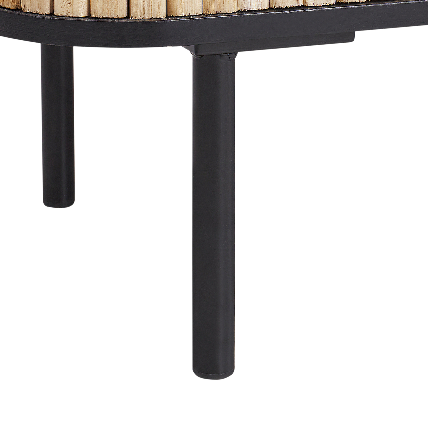 Schrank LINDON Paulownia-Holz 81 cm Braun / Schwarz