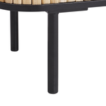 Schrank LINDON Paulownia-Holz 81 cm Braun / Schwarz