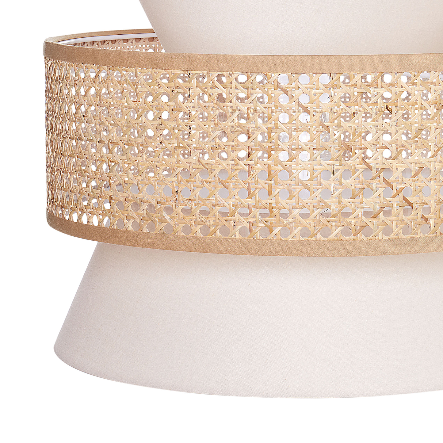 Hängelampe LUYANO Rattan Beige