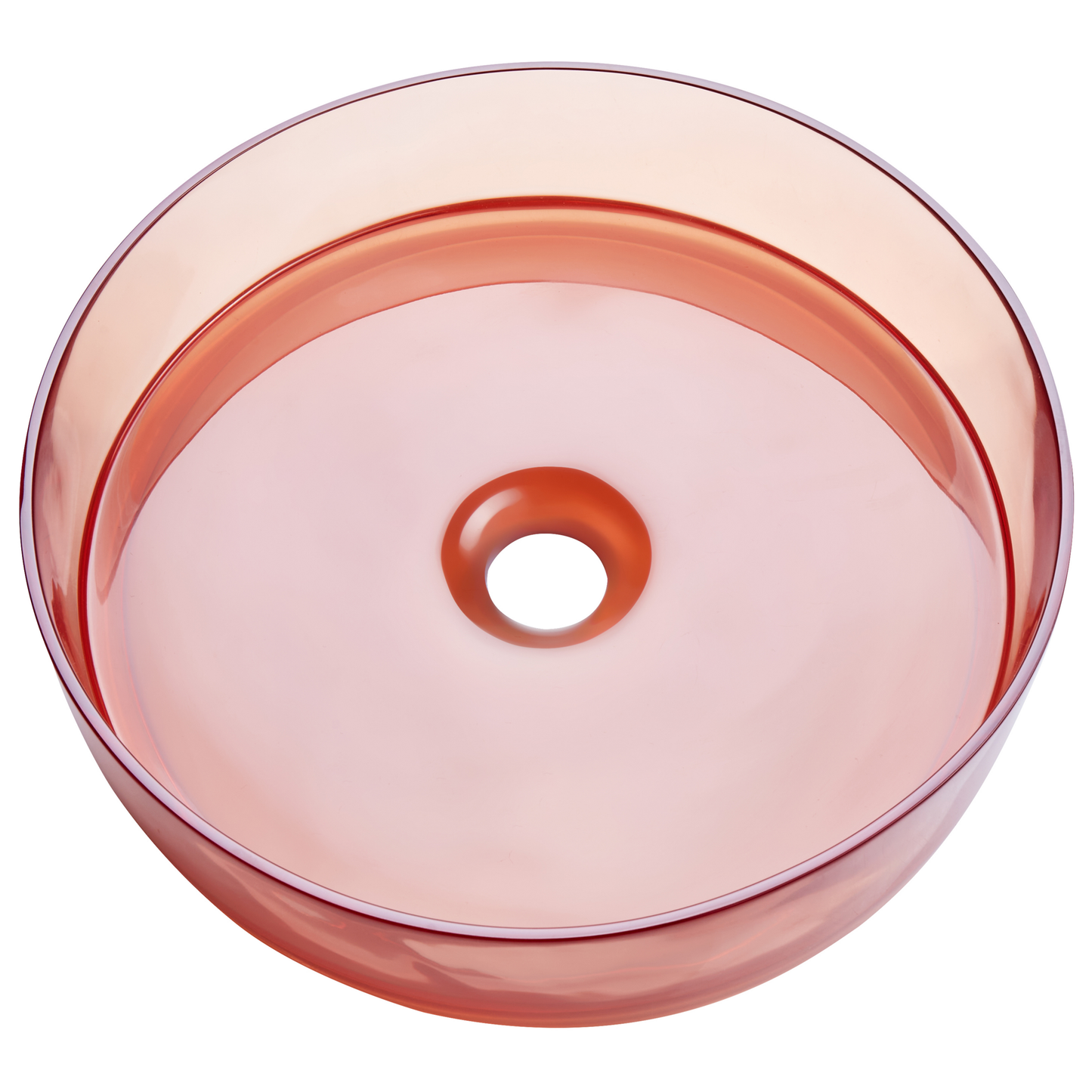 Aufsatzwaschbecken hellrot rund ⌀ 36 cm TOLOSA