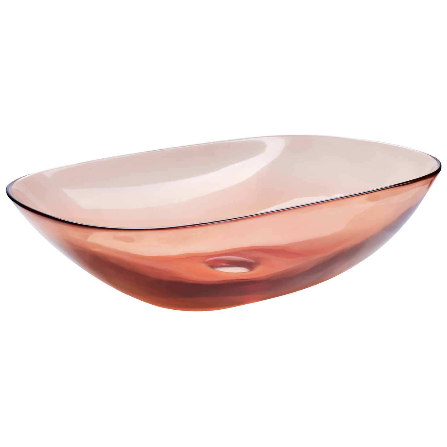 Aufsatzwaschbecken hellrot oval 54 x 36 cm MOENGO