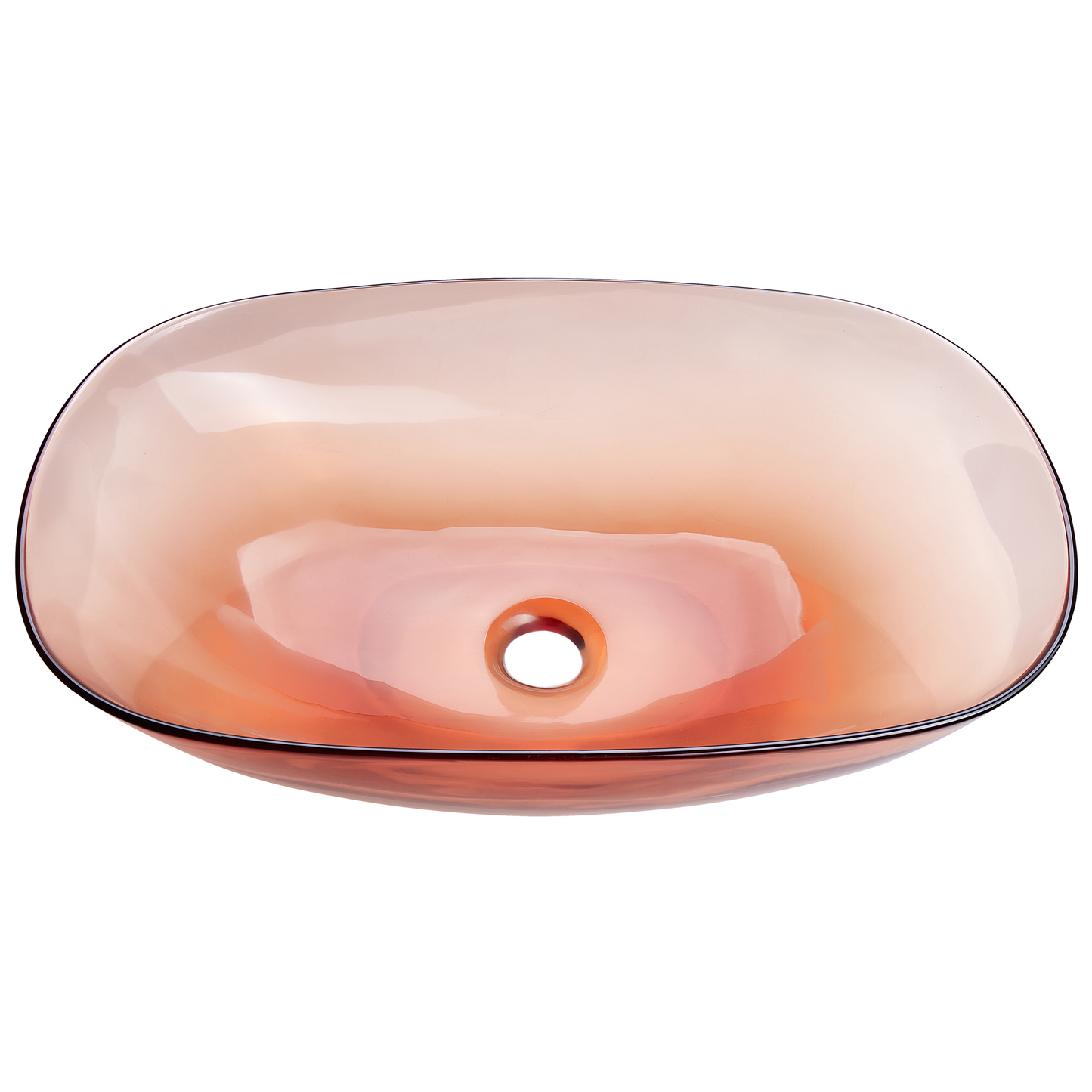 Aufsatzwaschbecken hellrot oval 54 x 36 cm MOENGO