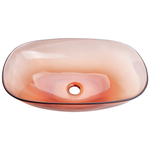 Aufsatzwaschbecken hellrot oval 54 x 36 cm MOENGO