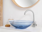 Aufsatzwaschbecken blau oval 54 x 36 cm MOENGO