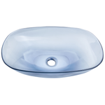 Aufsatzwaschbecken blau oval 54 x 36 cm MOENGO