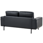 2-Sitzer Sofa Kunstleder schwarz SOVIK
