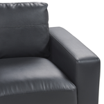 2-Sitzer Sofa Kunstleder schwarz SOVIK