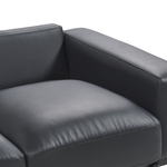 2-Sitzer Sofa Kunstleder schwarz SOVIK