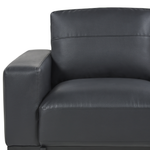 2-Sitzer Sofa Kunstleder schwarz SOVIK