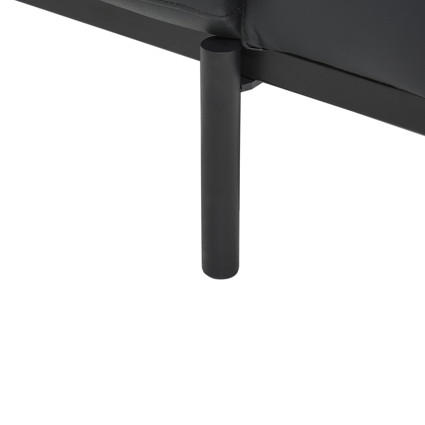 2-Sitzer Sofa Kunstleder schwarz SOVIK