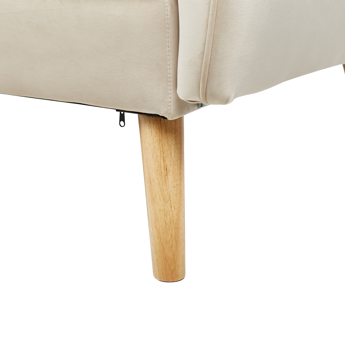 2-Sitzer Schlafsofa Samtstoff beige BARDU