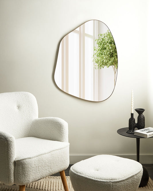 Wandspiegel PUTEAUX 70 cm 92 cm Metall Gold