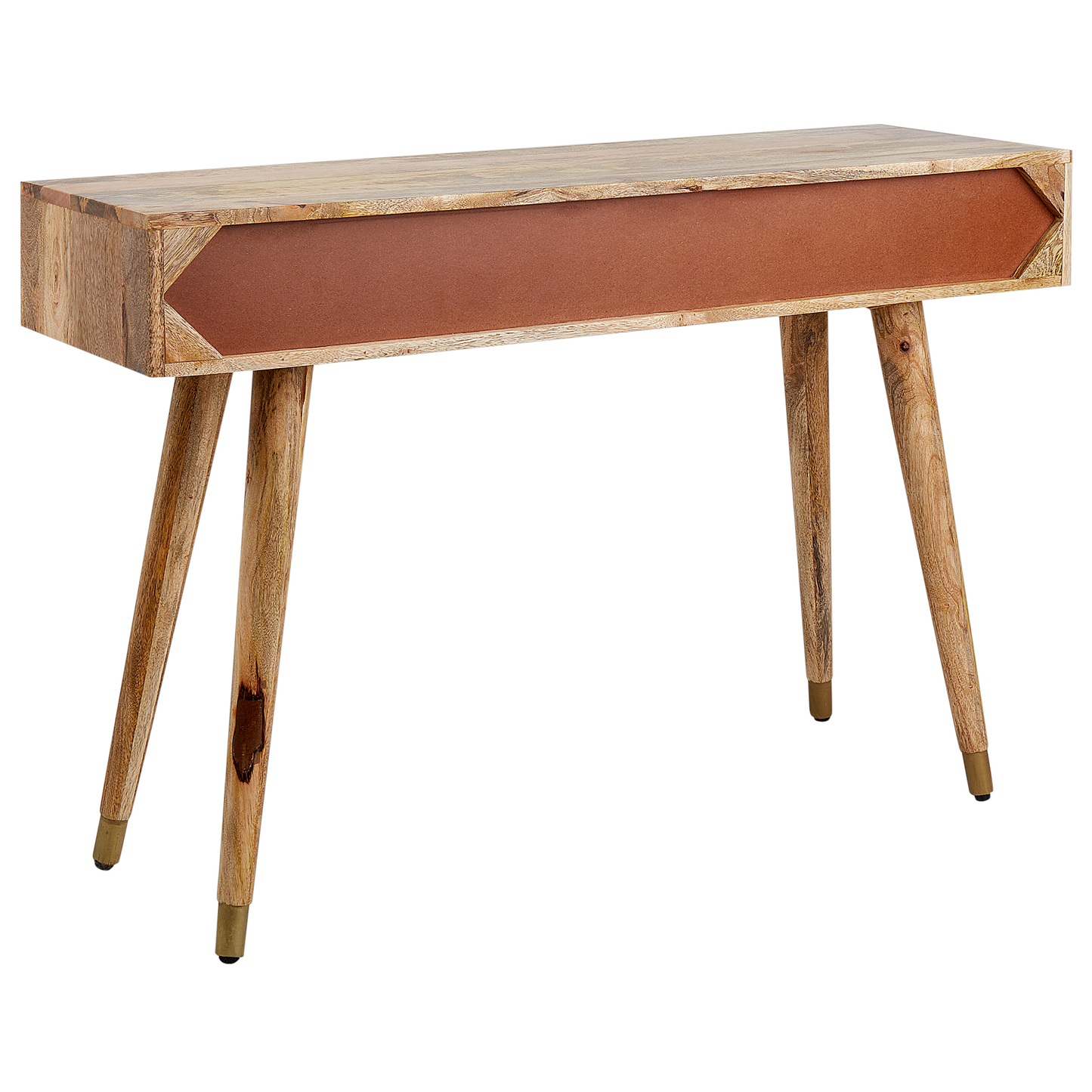 Konsolentisch Mangoholz hellbraun 2 Schubladen GLENTANA