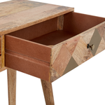 Konsolentisch Mangoholz hellbraun 2 Schubladen GLENTANA