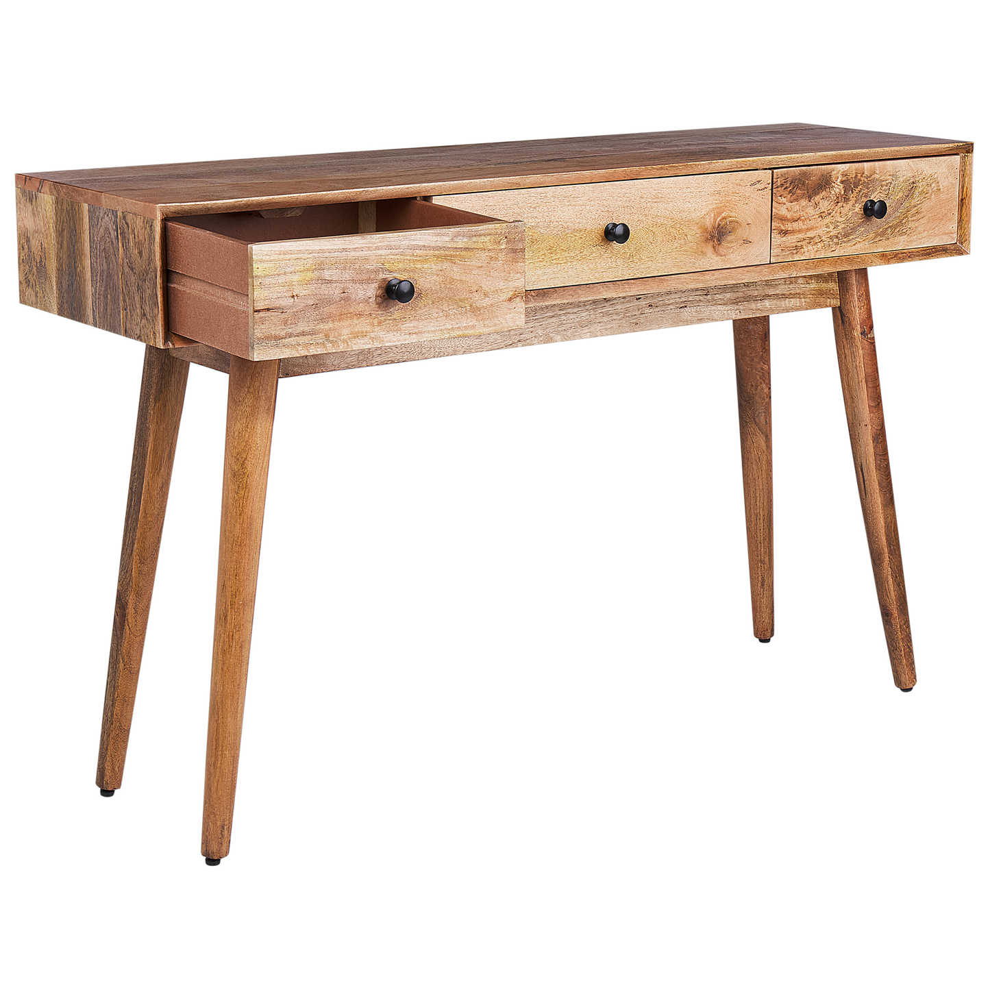 Konsolentisch Mangoholz hellbraun 3 Schubladen KINSELLA