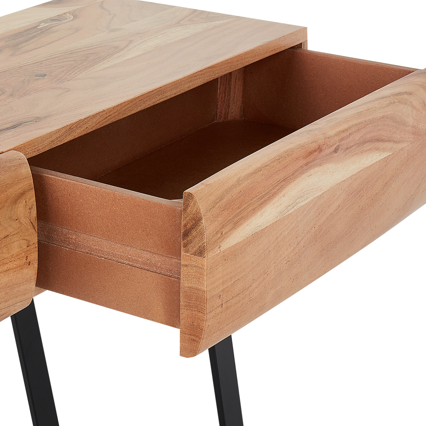 Konsolentisch Akazienholz hellbraun 2 Schubladen ANTIGO