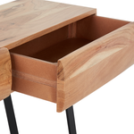 Konsolentisch Akazienholz hellbraun 2 Schubladen ANTIGO