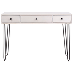 Konsolentisch Mangoholz cremeweiss / schwarz 3 Schubladen MINTO