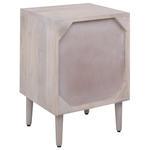 Nachttisch Mangoholz cremeweiss 2 Schubladen MARIETTA