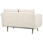 2-Sitzer Sofa beige mit goldenen Beinen MAURA