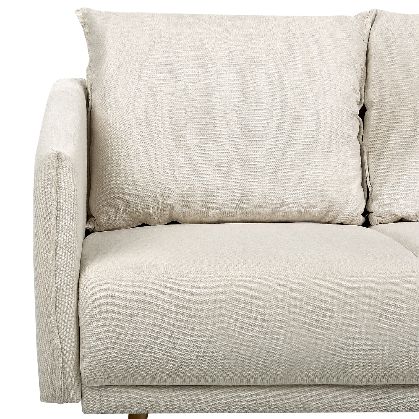 2-Sitzer Sofa beige mit goldenen Beinen MAURA