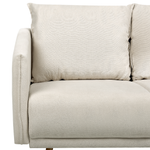 2-Sitzer Sofa beige mit goldenen Beinen MAURA