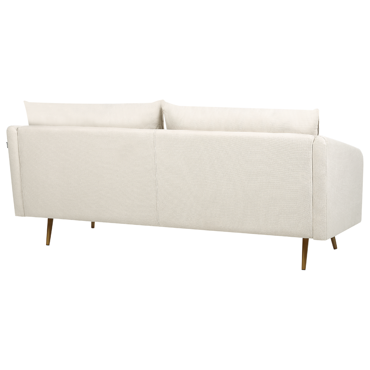 3-Sitzer Sofa beige mit goldenen Beinen MAURA
