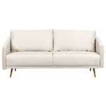 Sofa Set Polyester beige 5-Sitzer mit goldenen Beinen MAURA