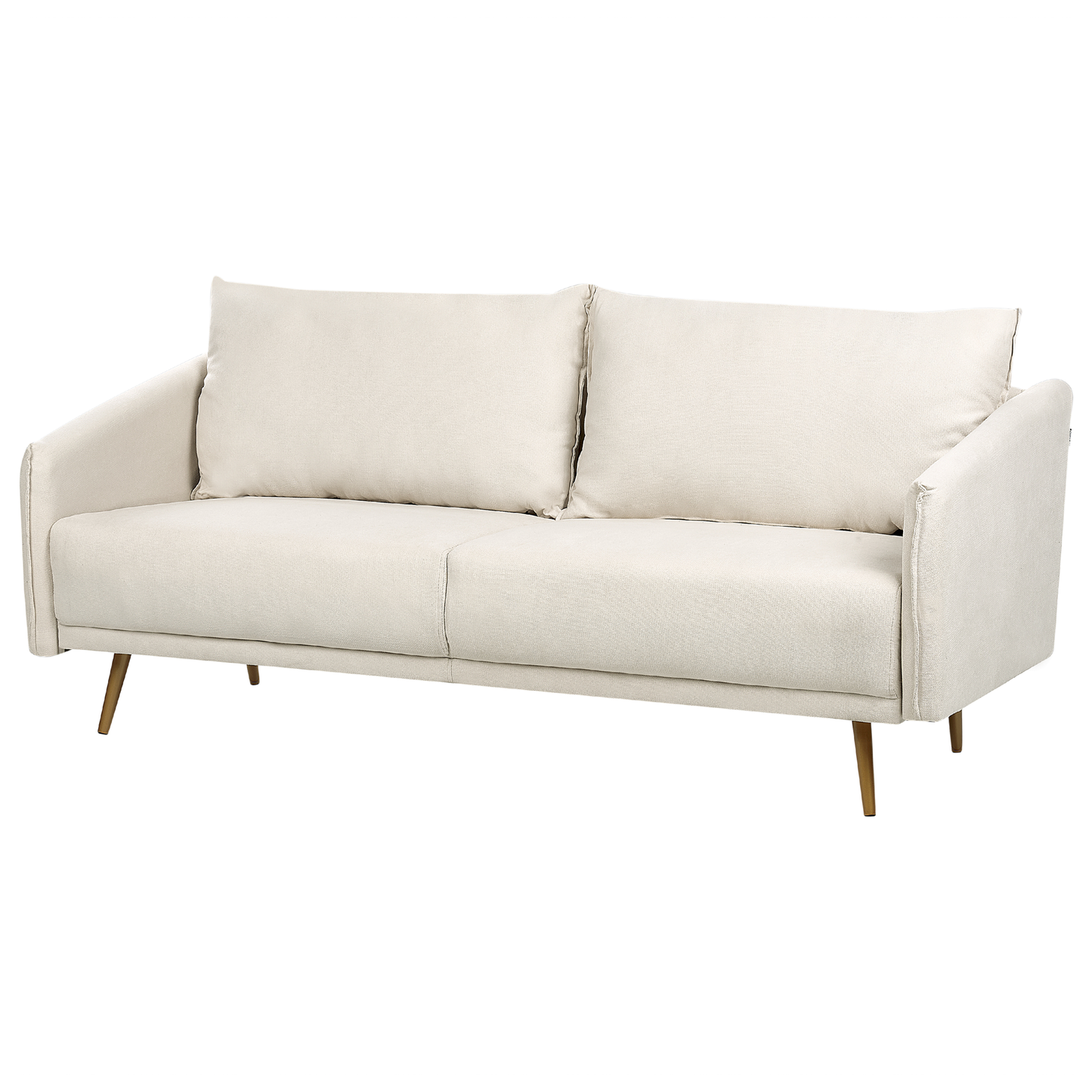 Sofa Set Polyester beige 5-Sitzer mit goldenen Beinen MAURA