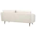 Sofa Set Polyester beige 5-Sitzer mit goldenen Beinen MAURA