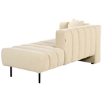 Chaiselongue veganes Kunstleder cremeweiss linksseitig LANNILS