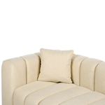 Chaiselongue veganes Kunstleder cremeweiss linksseitig LANNILS