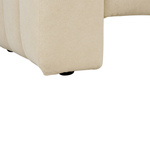 Chaiselongue veganes Kunstleder cremeweiss linksseitig LANNILS