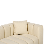 Chaiselongue veganes Kunstleder cremeweiss rechtsseitig LANNILS