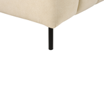 Chaiselongue veganes Kunstleder cremeweiss rechtsseitig LANNILS