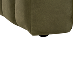 Chaiselongue Samtstoff olivgrün linksseitig LANNILS