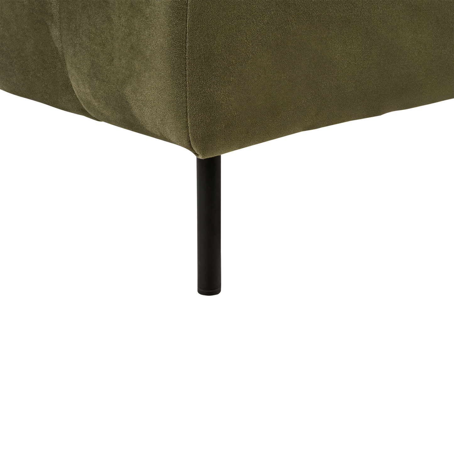 Chaiselongue Samtstoff olivgrün rechtsseitig LANNILS