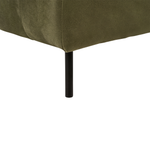 Chaiselongue Samtstoff olivgrün rechtsseitig LANNILS