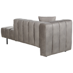 Chaiselongue Samtstoff taupe linksseitig LANNILS