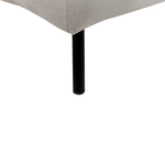 Chaiselongue Samtstoff taupe linksseitig LANNILS