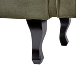 Chaiselongue Samtstoff olivgrün rechtsseitig LATTES II