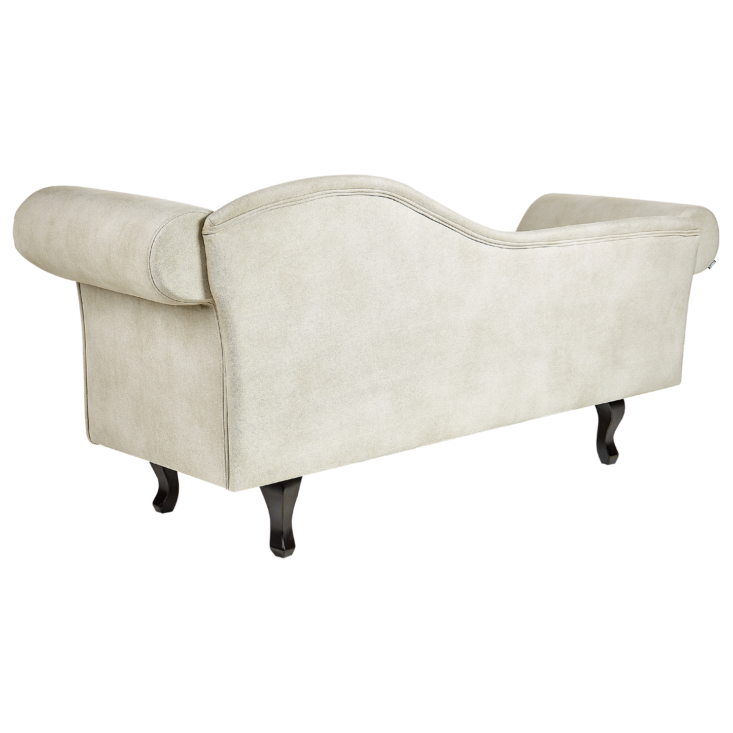 Chaiselongue Samtstoff hellbeige rechtsseitig LATTES II