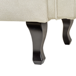 Chaiselongue Samtstoff hellbeige rechtsseitig LATTES II