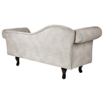Chaiselongue Samtstoff taupe linksseitig LATTES II
