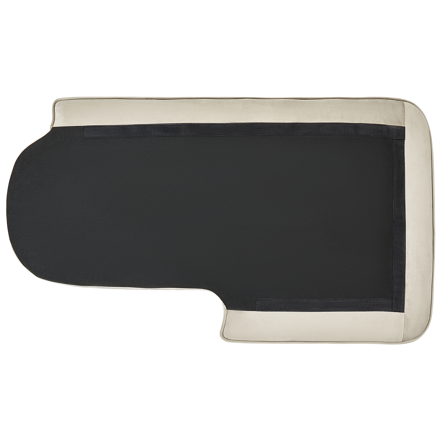 Chaiselongue Samtstoff beige linksseitig ALLIER