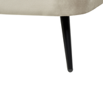 Chaiselongue Samtstoff beige linksseitig ALLIER