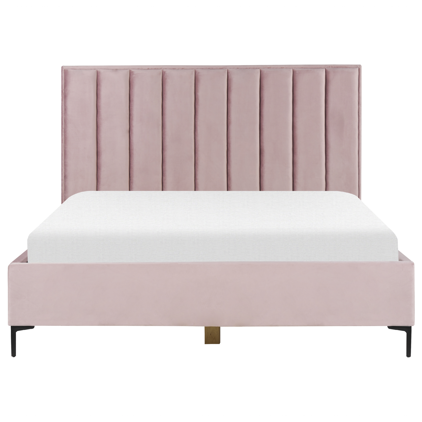 Bett mit Stauraum Samtstoff SEZANNE 180 x 200 cm Rosa